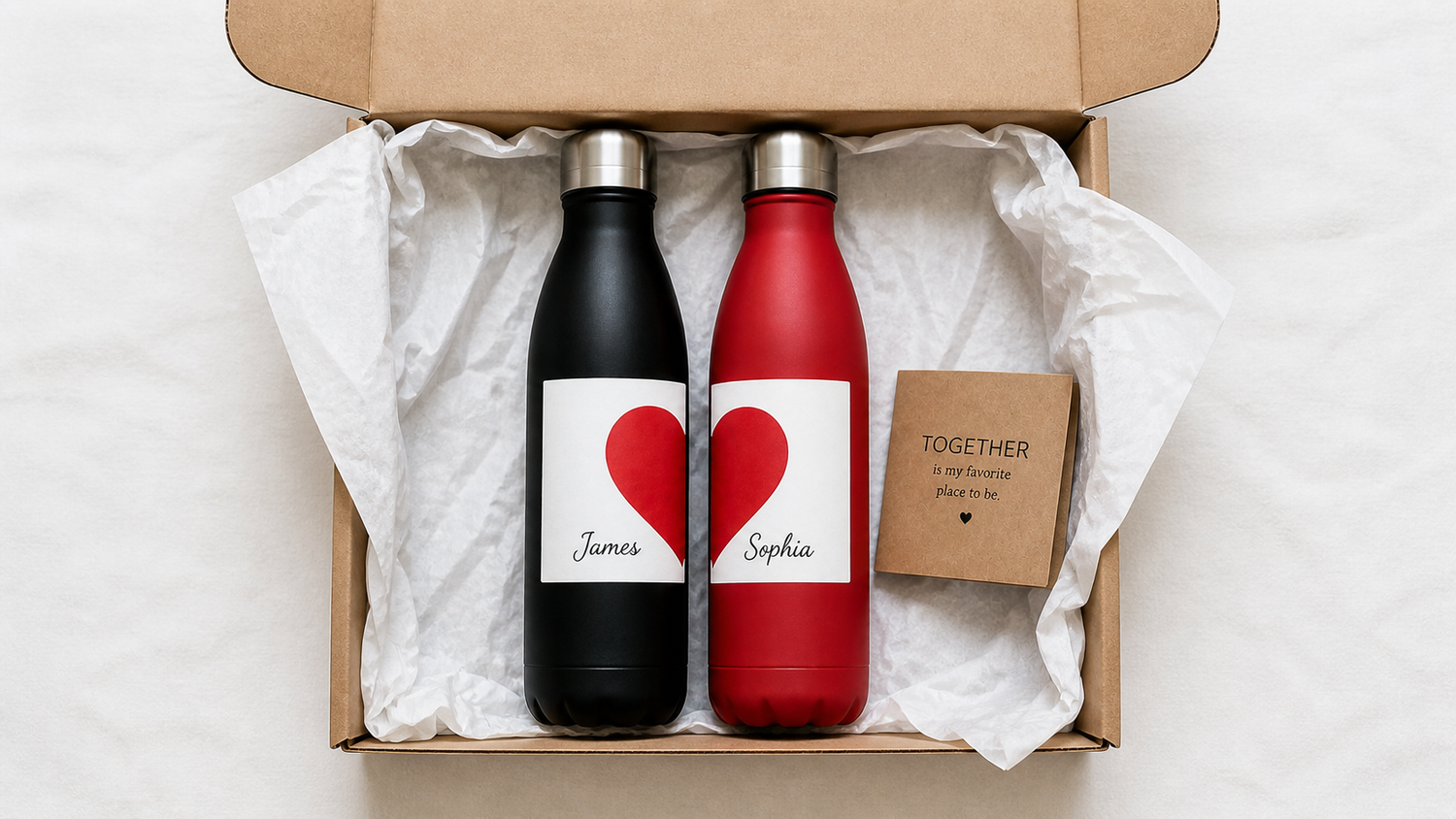 Valentinstag neu gedacht — die Trinkflasche als Partner-Geschenk