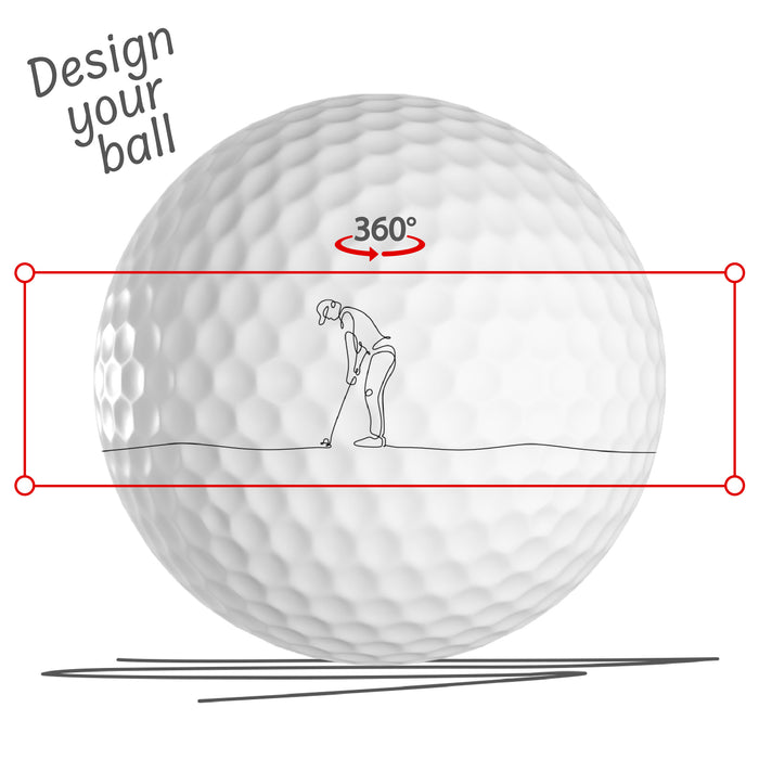 GOLFBALL RUNDUM BEDRUCKUNG