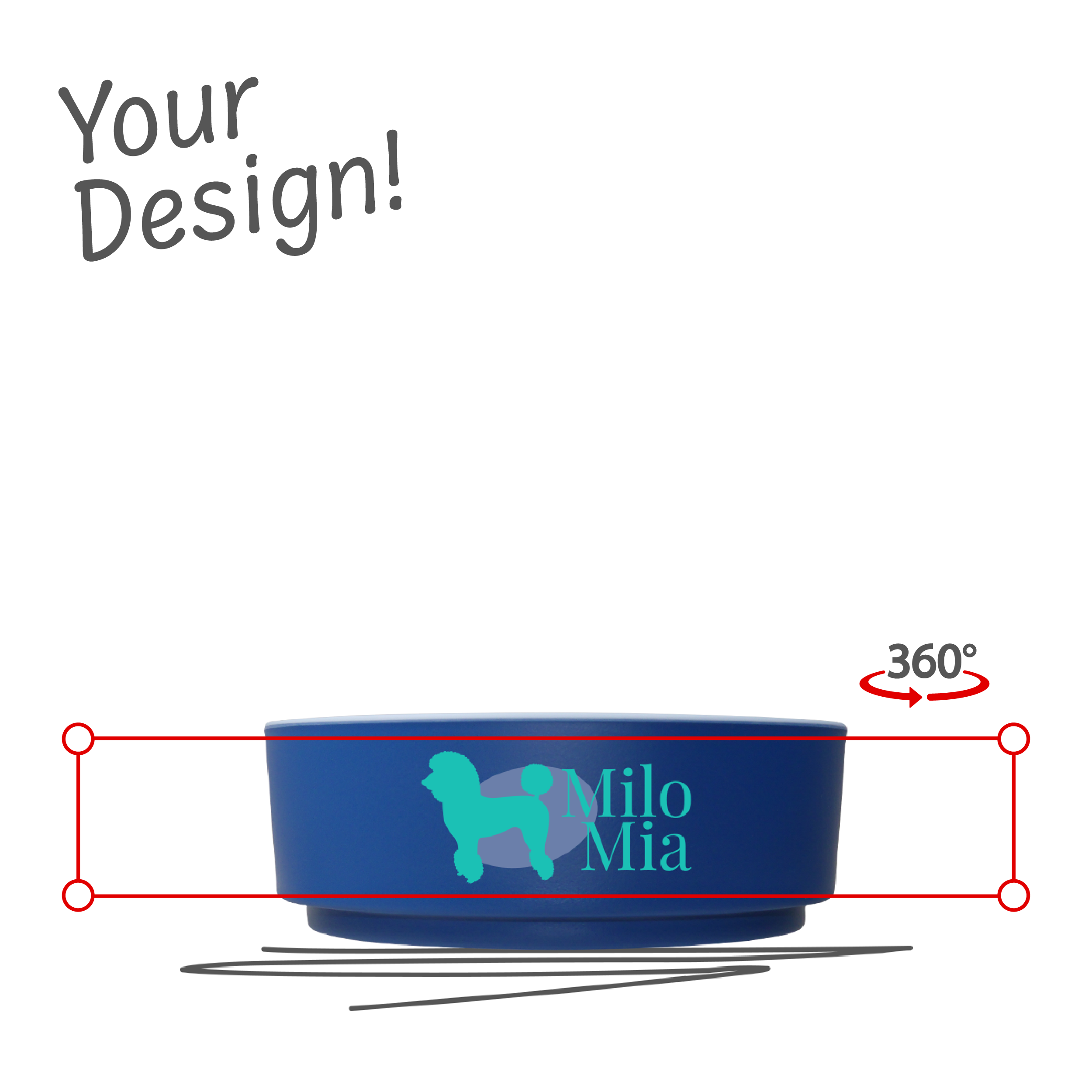 Personalize dog bowl | Freezack "Fiss-Bowl" L 1000 ml