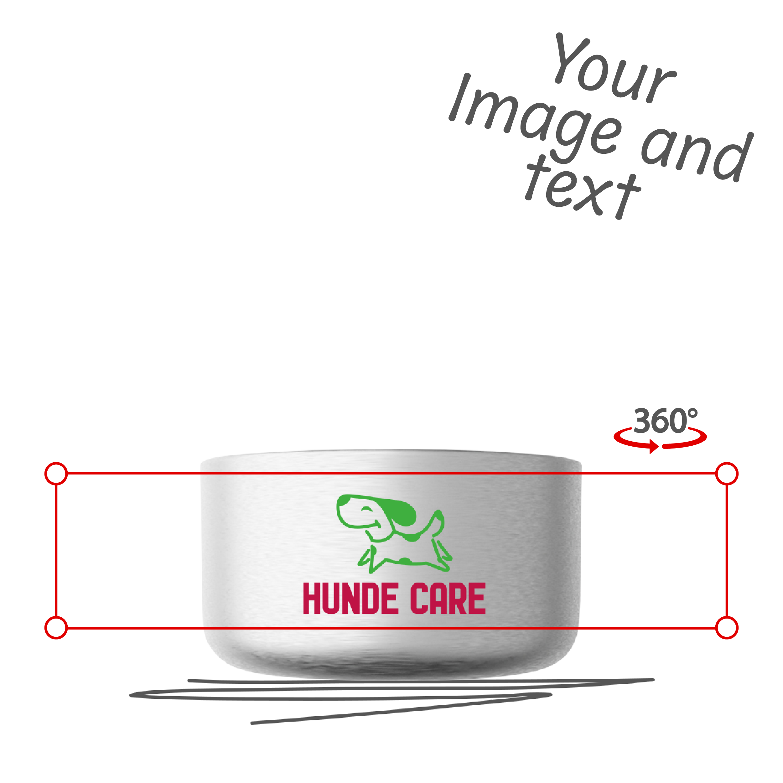 Personalize dog bowl | Freezack Matt Straight 850 ml