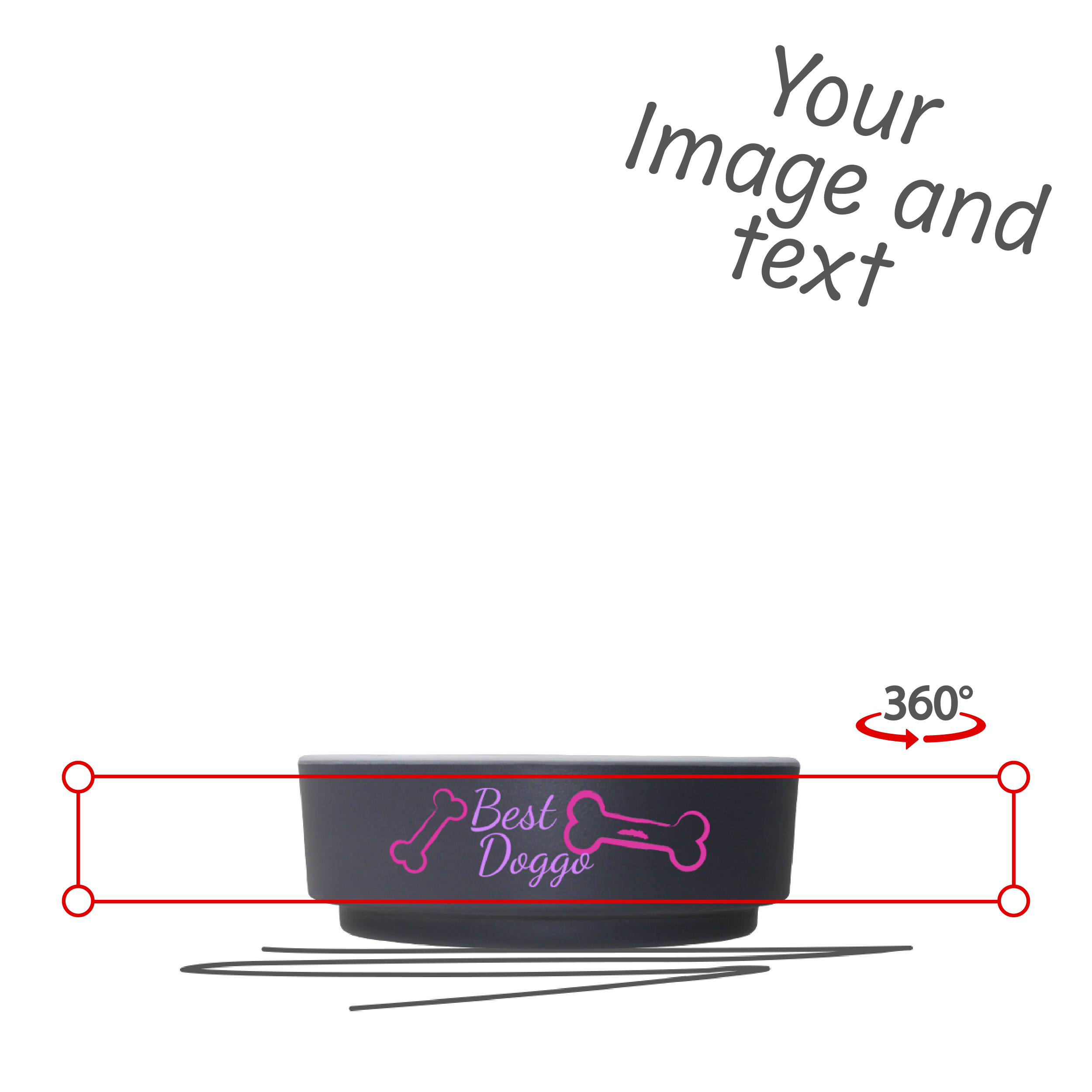 Personalize dog bowl | Freezack "Fiss-Bowl" 350 ml