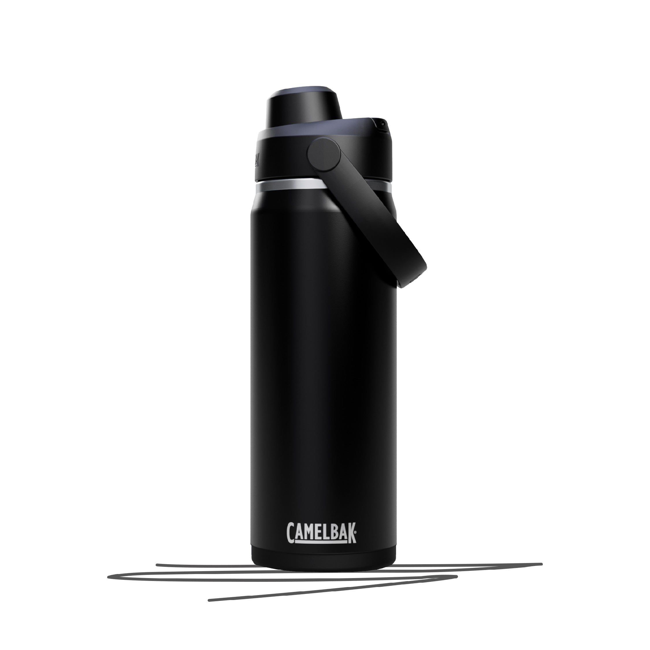 Personalisierte Thrive Chug VSS 0,6L Edelstahl-Trinkflasche, vakuumisoliert, auslaufsicherer Trinkauslauf, kratzfeste Pulverbeschichtung, BPA-frei, mit rutschfestem Silikonpad und Tragegriff. Selber gestalten - Trinkflasche gestalten - CamelBak Trinkflasche gestalten