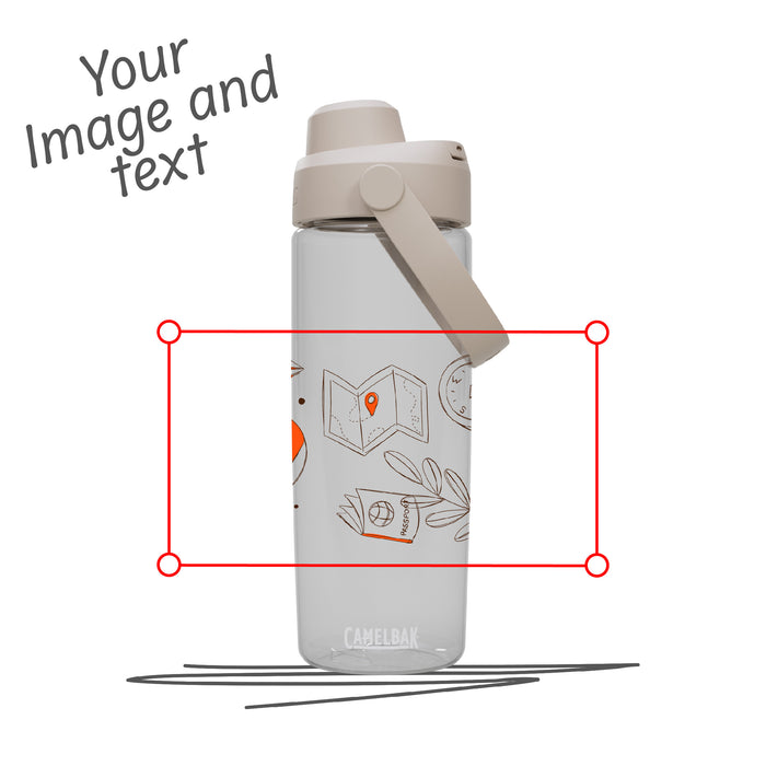 Personalisierte Thrive Chug Trinkflasche 0,6L aus Tritan™ Renew, BPA-frei, auslaufsicher mit Schraubverschluss, ergonomischer Tragegriff & robustes Design für den Alltag. Selber gestalten - Trinkflasche gestalten - CamelBak Trinkflasche gestalten