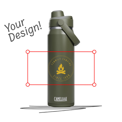 Personalisierte Thrive Chug VSS 0,75L Edelstahl-Trinkflasche, vakuumisoliert, auslaufsicherer Trinkauslauf, kratzfeste Pulverbeschichtung, BPA-frei, mit rutschfestem Silikonpad und Tragegriff. Selber gestalten - Trinkflasche gestalten - CamelBak Trinkflasche gestalten