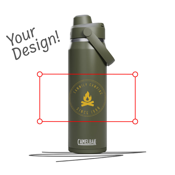 Personalisierte Thrive Chug VSS 0,75L Edelstahl-Trinkflasche, vakuumisoliert, auslaufsicherer Trinkauslauf, kratzfeste Pulverbeschichtung, BPA-frei, mit rutschfestem Silikonpad und Tragegriff. Selber gestalten - Trinkflasche gestalten - CamelBak Trinkflasche gestalten