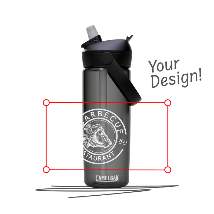 Personalisierte Thrive Flip Straw Trinkflasche 0,6L aus Tritan™ Renew, auslaufsicher mit Trinkhalm-Ventil, BPA-frei, leicht & wiederverwendbar für den Alltag. Selber gestalten - Trinkflasche gestalten - CamelBak Trinkflasche gestalten