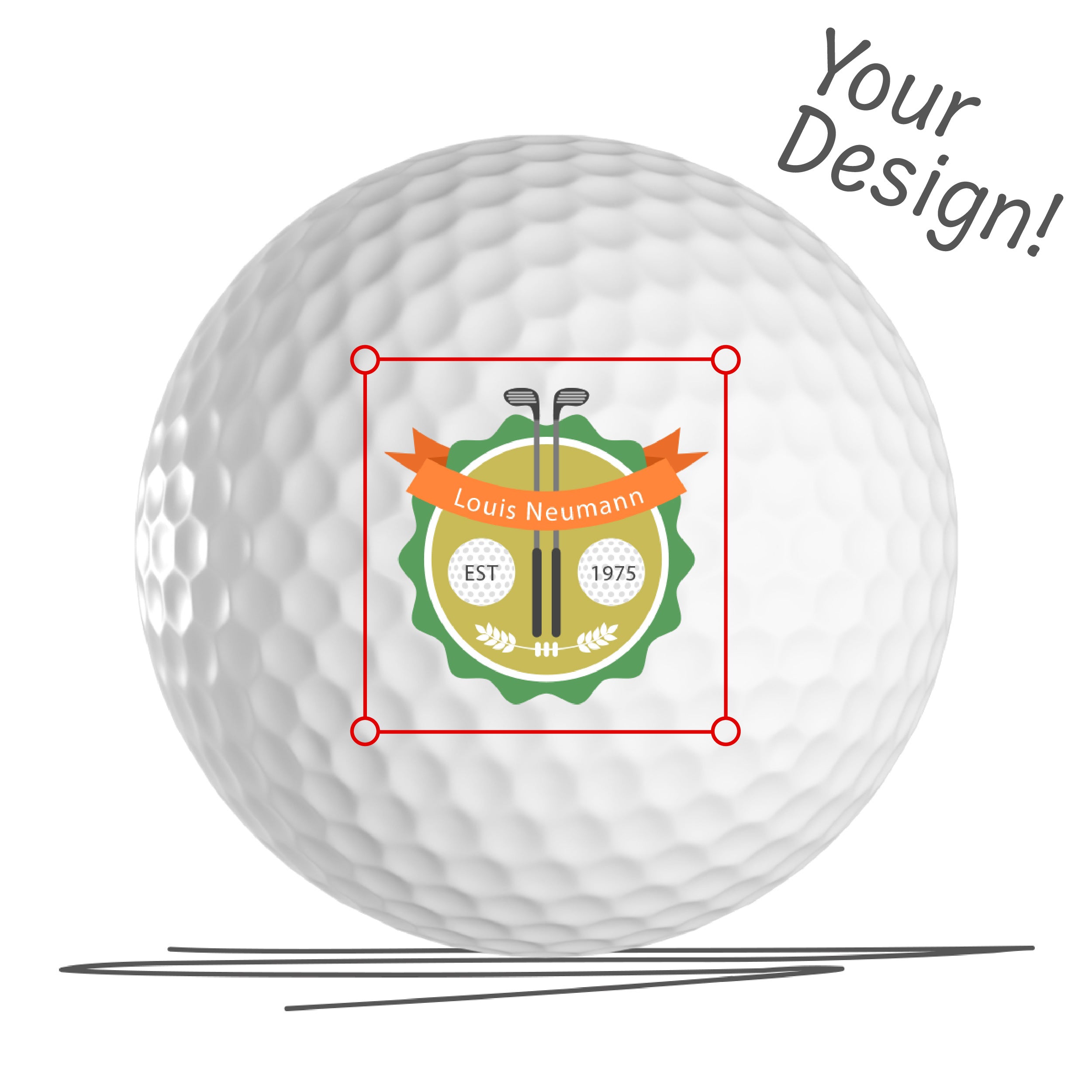 GOLF BALL PRINTING ON ONE SIDE